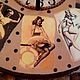 Order Wall clock in the style of pin-up bilateral. Straw creations. Livemaster. . Watch Фото №3