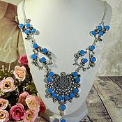 Украшения handmade. Livemaster - original item Necklace with blue agate.. Handmade.