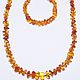 Beads and bracelet 'Honey caramel' made of amber, Jewelry Sets, Belokuriha,  Фото №1