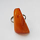 Amber, early 80's, Vintage ring, Moscow,  Фото №1