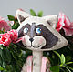 Author's textile soft toy handmade Raccoon. Stuffed Toys. Kseniia Trofimova (toyhappyhappy). Online shopping on My Livemaster.  Фото №2