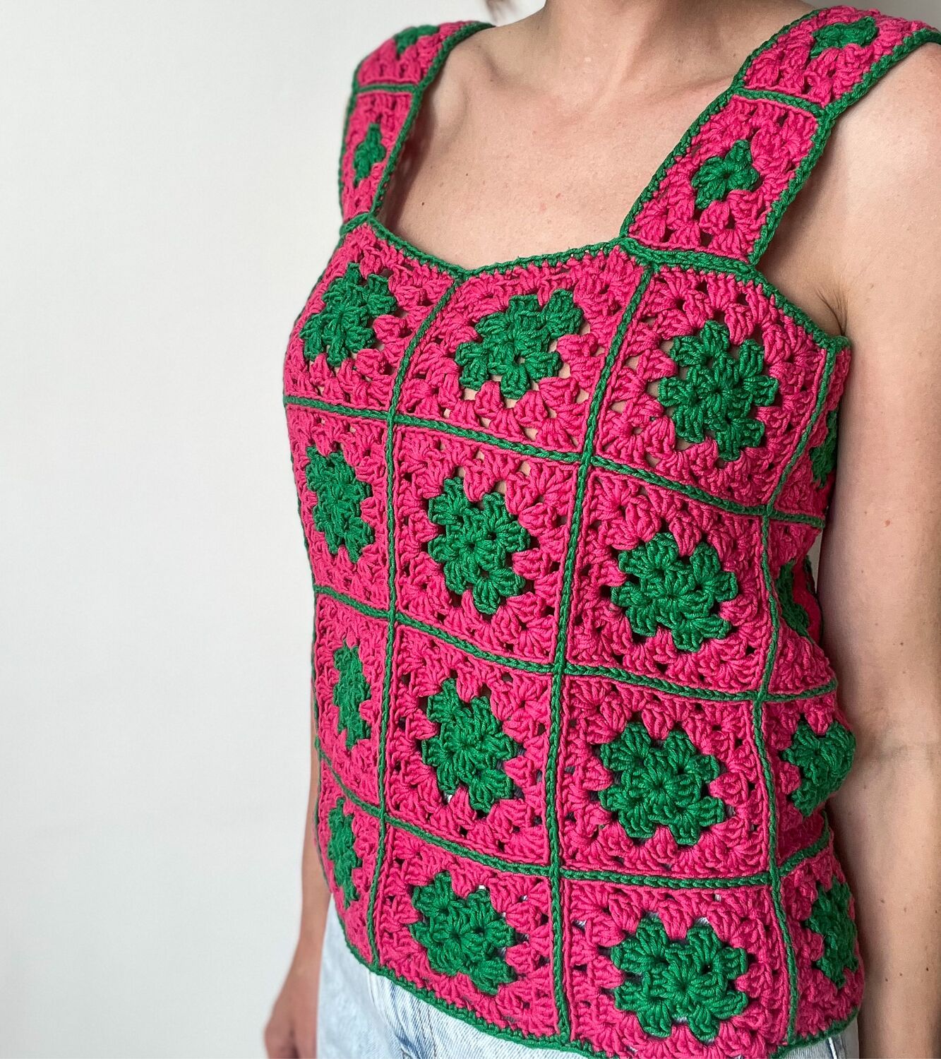 Как связать блузку.Кофточка летняя - 1 часть - Crochet blouse summer - вязание крючком из мотивов
