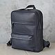 Men's leather backpack 'Harrison' (Dark blue). Backpacks. DragonBags - Rucksack leather. Online shopping on My Livemaster.  Фото №2