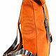 Рюкзак из кожи Vogue оранжевый. Рюкзаки. Кожинка. Ярмарка Мастеров.  Фото №6