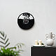 Wall clock with LED light from the plate Kitten and Bird. Vinyl Clocks. Vinyl Record Lights (vinyllights). Online shopping on My Livemaster.  Фото №2