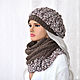'Braids ' set double cap Snood in two turns. Caps. Natalie Wool -Art. Online shopping on My Livemaster.  Фото №2