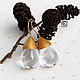 Czech glass earrings ' Drops in gold'. Earrings. Regaliz Bez Usov. Online shopping on My Livemaster.  Фото №2