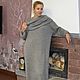 Sweater dress in grey melange with accessories, Dresses, Sarapul,  Фото №1