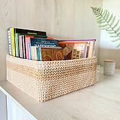 Для дома и интерьера handmade. Livemaster - original item Square knitted basket. Handmade.