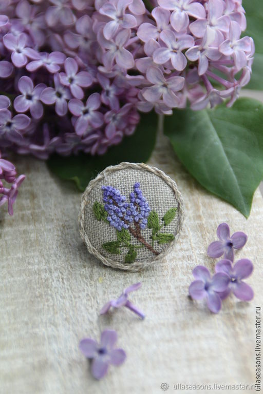 Брошь "Сирень" в интернет-магазине на Ярмарке Мастеров | Брошь-булавка ...