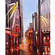 Oil Painting Night City Cityscape, Pictures, Moscow,  Фото №1