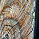 Pintura interior con textura de plumas de pavo real. Navidad pintura. Pictures. larisa-chigirina (larisa-chigirina). Интернет-магазин Ярмарка Мастеров.  Фото №2
