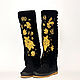 boots: Fur boots with contrasting embroidery - limited edition. High Boots. Febe-handmade. My Livemaster. Фото №6