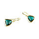 Order Green triangle Earrings 'Emerald' light Earrings. Irina Moro. Livemaster. . Earrings Фото №3