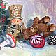 Oil painting 'Christmas toys'. Pictures. Fine Art for Joy. My Livemaster. Фото №5