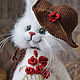 Embroidered fur coat MAKI Cat toy. Stuffed Toys. Knitted toys Olga Bessogonova. My Livemaster. Фото №5