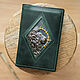A6 'Dawn' leather notebook'. emerald, Notebooks, Moscow,  Фото №1