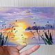 'Melting sunset' 10/15 sunny landscape miniature, Pictures, Moscow,  Фото №1