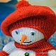 Вязаный снеговичок тостячок в шарфе и шапочке, Мягкие игрушки, Москва,  Фото №1