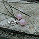 Серьги Inspirea из мадагаскарского розового кварца Серебро 925. Серьги классические. Неврова Наталья. Ярмарка Мастеров.  Фото №6
