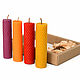 Order Set of 4 colored wax candles. Art.60011. SiberianBirchBark (lukoshko70). Livemaster. . Candles Фото №3