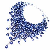 Украшения handmade. Livemaster - original item Necklace Pearl Blue Peacock Parfait Jewelry Steel Natural Pearls. Handmade.