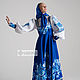 Russian folk costume ' Gzhel on blue'. Folk dresses. SLAVYANKA. My Livemaster. Фото №5