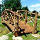Bridge wooden garden decorative made of solid pine and driftwood, Garden bridges, Ryazan,  Фото №1
