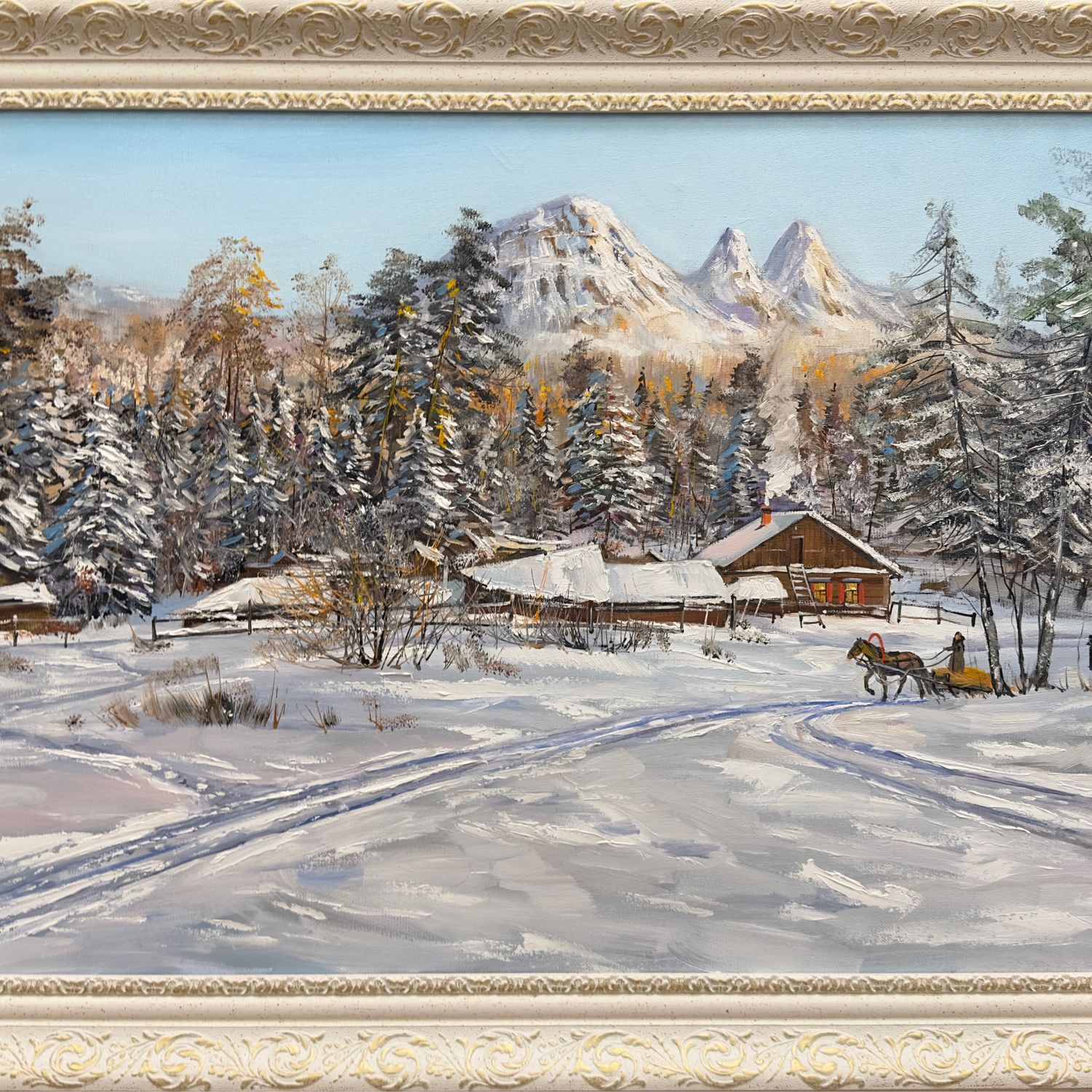 Картина маслом на холсте «Домик в горах» 50х70 в интернет-магазине ...