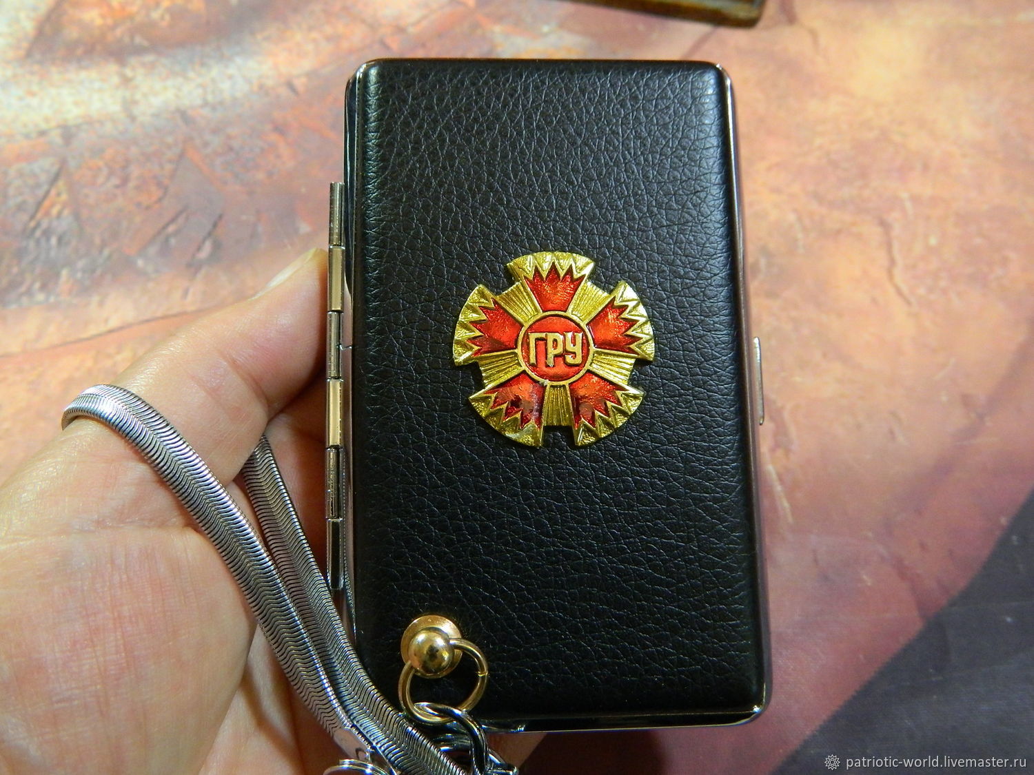 Cigarette case 100 mm 18 cigarettes 'GRU OF RUSSIA (intelligence)', Cigarette cases, Saratov,  Фото №1