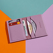 Сумки и аксессуары ручной работы. Ярмарка Мастеров - ручная работа Cardholder Mini-wallet Hermes Light purple. Handmade.
