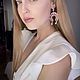 Kokoshnik Earrings. Red earrings with pearl. Earrings. Only_you_byElena. My Livemaster. Фото №6