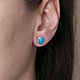 Order Amazonite earrings, green stud earrings, silver stud earrings. Irina Moro. Livemaster. . Stud earrings Фото №3