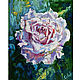Роза картина маслом белая роза живопись цветы картина для интерьера, Картины, Санкт-Петербург,  Фото №1