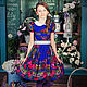 Платье в народном стиле для девочки "Павлина", Платья, Санкт-Петербург,  Фото №1