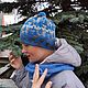 Blue hat and Snood set winter 202, Caps, Petrozavodsk,  Фото №1
