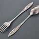 Set of dessert silver ' Boy ' fork and spoon. Children\'s tableware. Silver tale. Online shopping on My Livemaster.  Фото №2