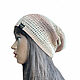 Beanie Hat knitted Summer Curry. Caps. avokado. Online shopping on My Livemaster.  Фото №2