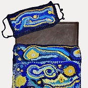 Сумки и аксессуары handmade. Livemaster - original item Starry sky clutch based on van Gogh. Handmade.