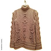 Одежда handmade. Livemaster - original item Sweater female knitted spokes Floral openwork, Merino wool. Handmade.