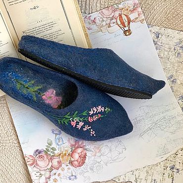 Тапочки женские с вышивкой валяные 35, 36, 37, 38, 39, 40, 41, 42. Tapki.shapki войлок, валяние шерсти. Обувь ручной работы - Ярмарка Мастеров Обувь ручной работы. Ярмарка Мастеров - ручная работа Тапочки женские с вышивкой валяные 35, 36, 37, 38, 39, 40, 41, 42. Handmade.