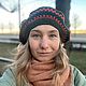 Заказать Берет вязаный крючком тёмно-зелёный с рыжим. Анна Соколович крафт. Ярмарка Мастеров. . Береты Фото №3