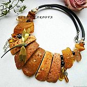 Украшения handmade. Livemaster - original item Necklace .  agate amber quartz. Handmade.