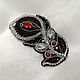 Pin brooch: black and red feather, Brooches, Krasnoyarsk,  Фото №1