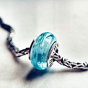 Украшения handmade. Livemaster - original item Glass bead "Ice". Handmade.