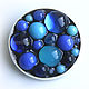 Brooch Bubbles of glass blue color, Brooches, Subotica,  Фото №1