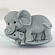Silicone soap mold 'Elephants 2D», Form, Shahty,  Фото №1