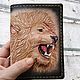 Обложка кожаная Король лев, Обложка на паспорт, Москва,  Фото №1