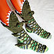 Crocodile Socks Biting Green Colored Bright Socks For Women Men, Socks, Tula,  Фото №1