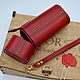 eyeglass case: eyeglass case. Eyeglass case. Leathercrat Products (REViOR). Online shopping on My Livemaster.  Фото №2